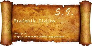Stefanik Ildikó névjegykártya