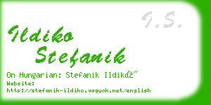 ildiko stefanik business card